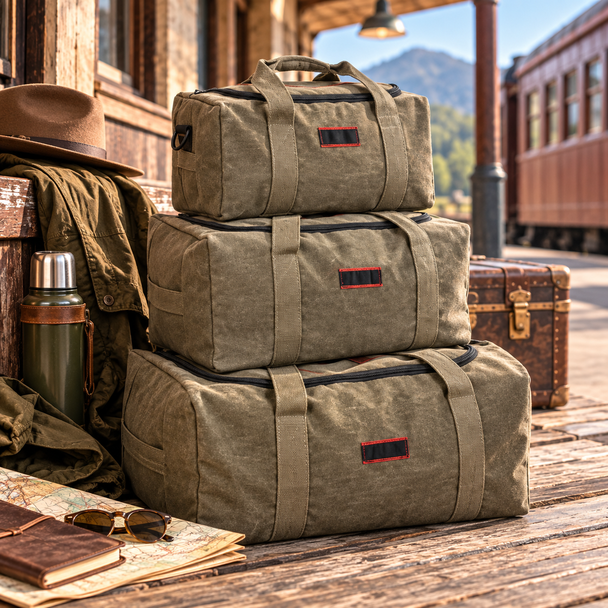Large Canvas Duffel Bag | Travel & Moving Storage Bag
