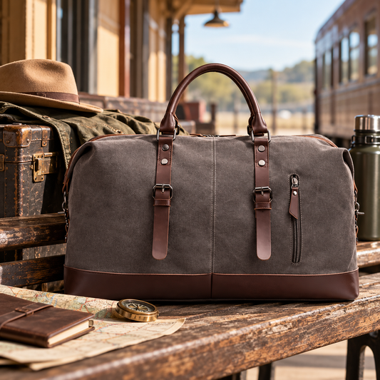 Canvas Travel Tote | Large Capacity Gym & Weekend Bag
