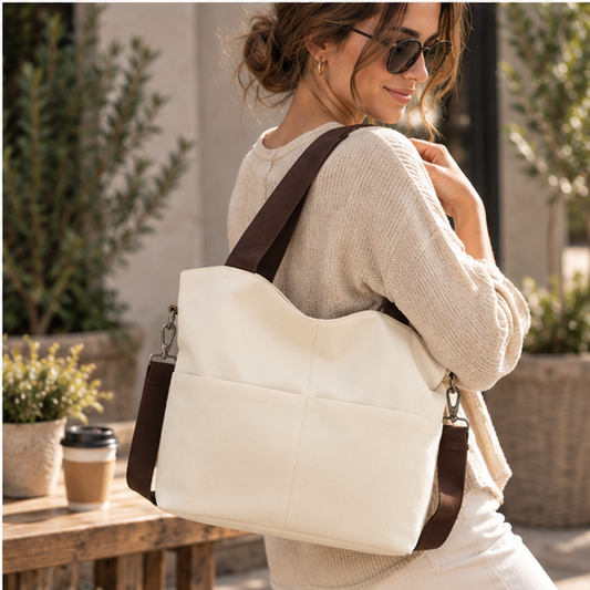 Women's Canvas Shoulder Bag | Commuter Tote