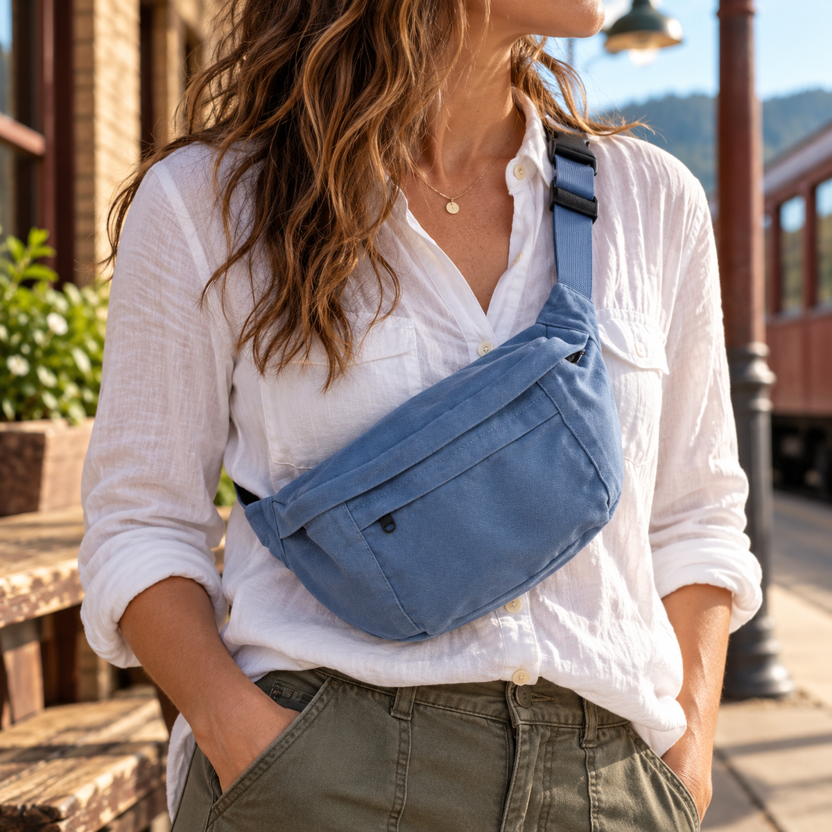 Simple Canvas Waist Bag | Casual Adjustable Belt Bag