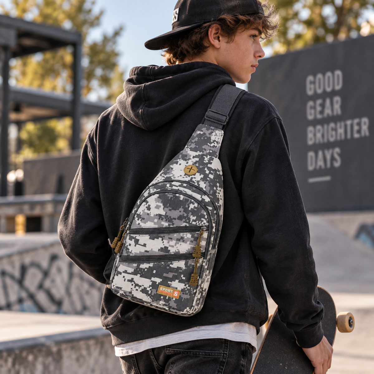 Waterproof Canvas Sling Bag | Men's Lightweight Crossbody